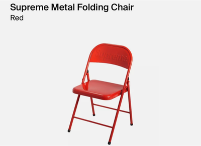Supreme Metal Folding Chair Red Great Condition | eBay 
