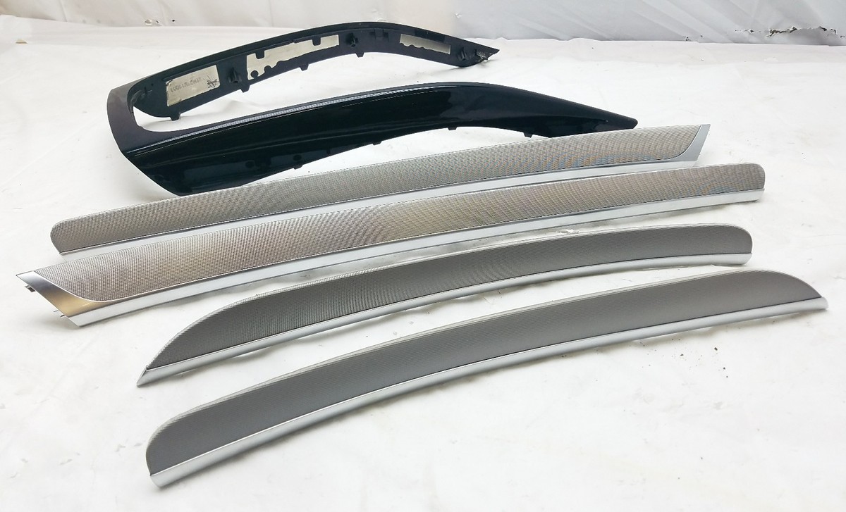 アウディ A4 A5(F5) インナードアパネル アルミ4点セット シルバー 2008-2016 AUDI A5 S5 COUPE INTERIOR STAINLESS STEEL MESH TRIM DOOR