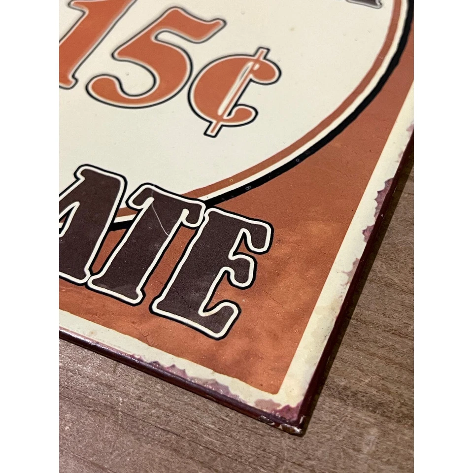 Reproduction Cafe Mocha Chocolate 15 Cents Cafe Diner Metal Sign Decor Primitive - Image 4 of 4