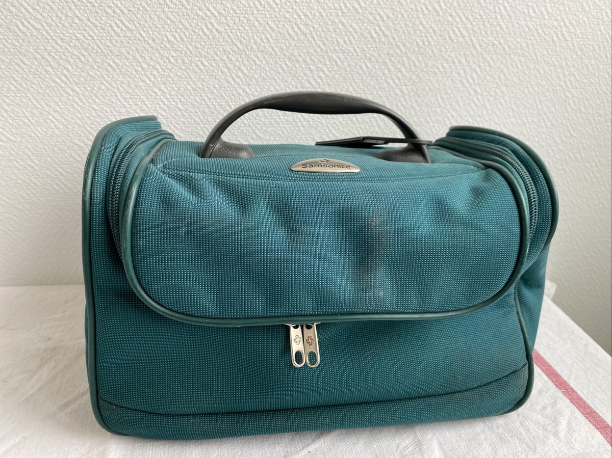 Vanité De Voyage Vintage Samsonite – Coque Rigide Vert – Élégance Rétro