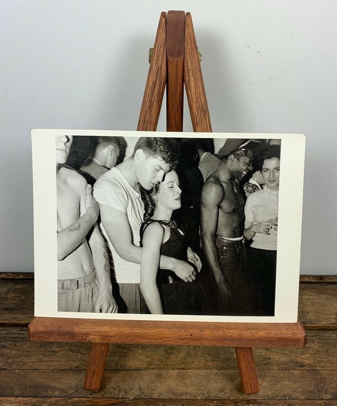 Vintage Weegee 1955 photograph reprint 1981 postcard 4x6" New York