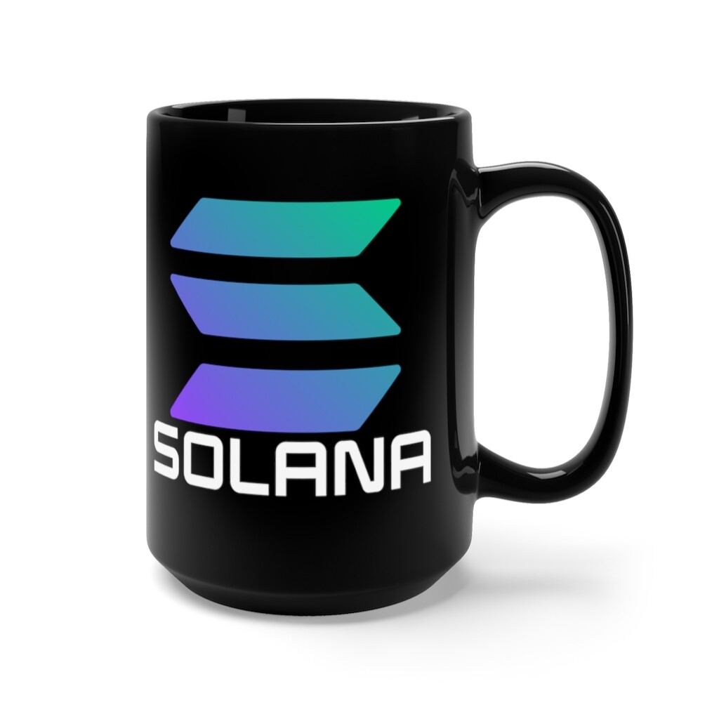 Solana Logo Mug Emblem Crypto DEFI SOL Token Cryptocurrency Coin Coffee Mug  15oz