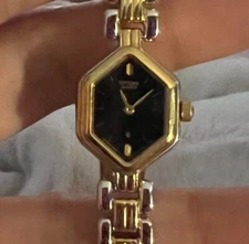 Women's Citizen dress watch 3220-S24442 SMW 2106650. Black hexagon face