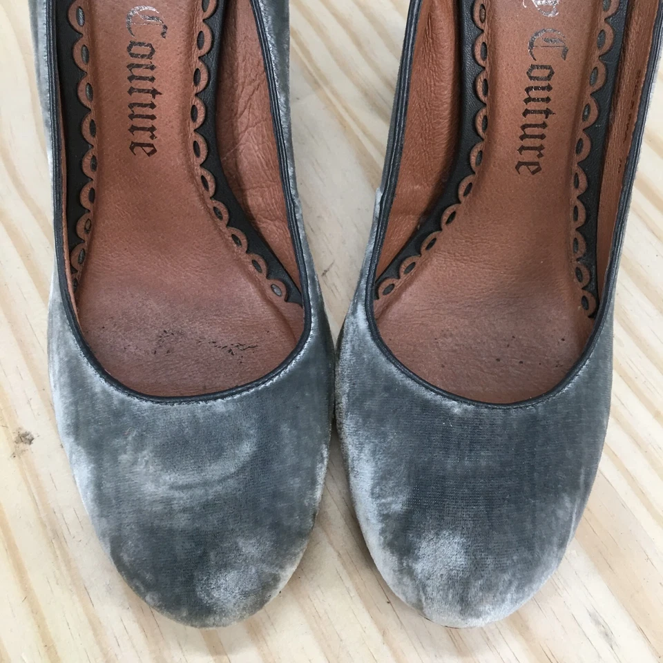 Женские туфли-лодочки Juicy Couture на блочных каблуках 9 M без застежек из зеленой ткани повседневные - Изображение 3 из 4