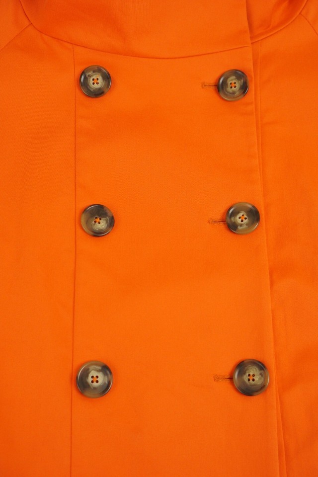 Women Suitsupply Coat Orange Double Breasted Size M IT42 F38 US8 GB10