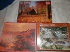 Lot Of 3 Vintage Jigsaw Puzzles Whitman Crown Guild MB Super Big Ben