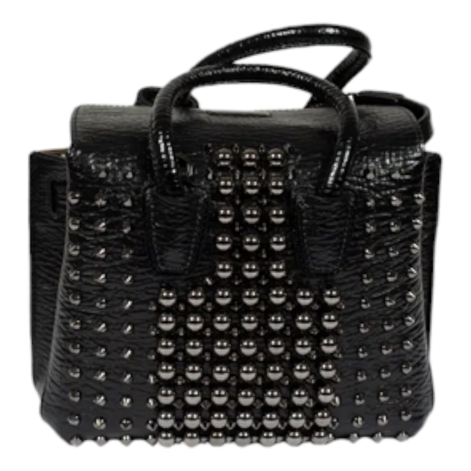 Сумка-тоут MCM Milla с жемчужными заклепками Mini MWT7SMA31BK Черная - АБСОЛЮТНО НОВАЯ С БИРКОЙ 159190₽