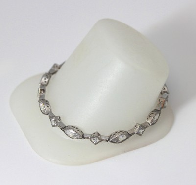 Sterling Silver and Cubic Zirconia Bracelet 8  -11657