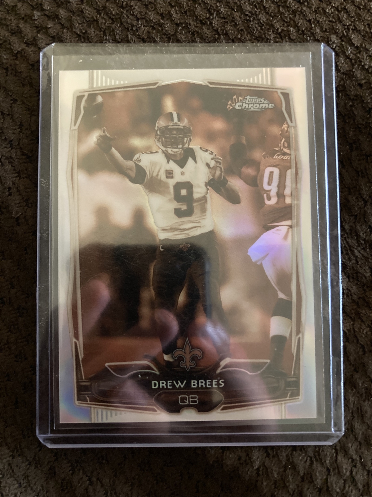 2014 Topps Chrome Drew Brees Saints #17 SEPIA Refractor 91/99