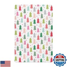 SDMKA Colorful Christmas Trees Crib Sheets for Boys Girls - Portable Microfib