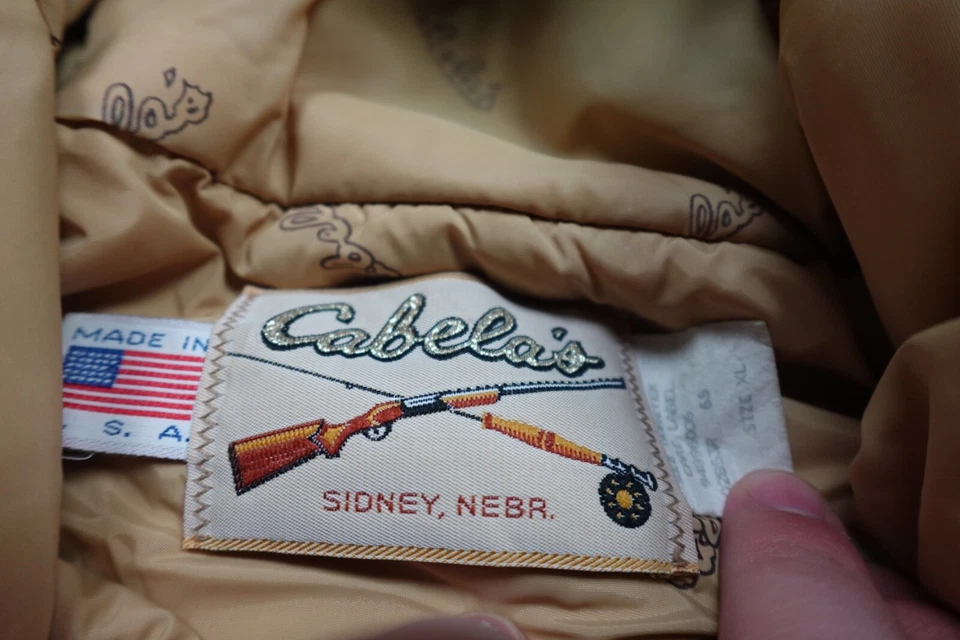 Vintage Cabalas Camo Jacket Brown Goretex Hooded Frogskin Made in USA Thinsulate - Image 3 of 4