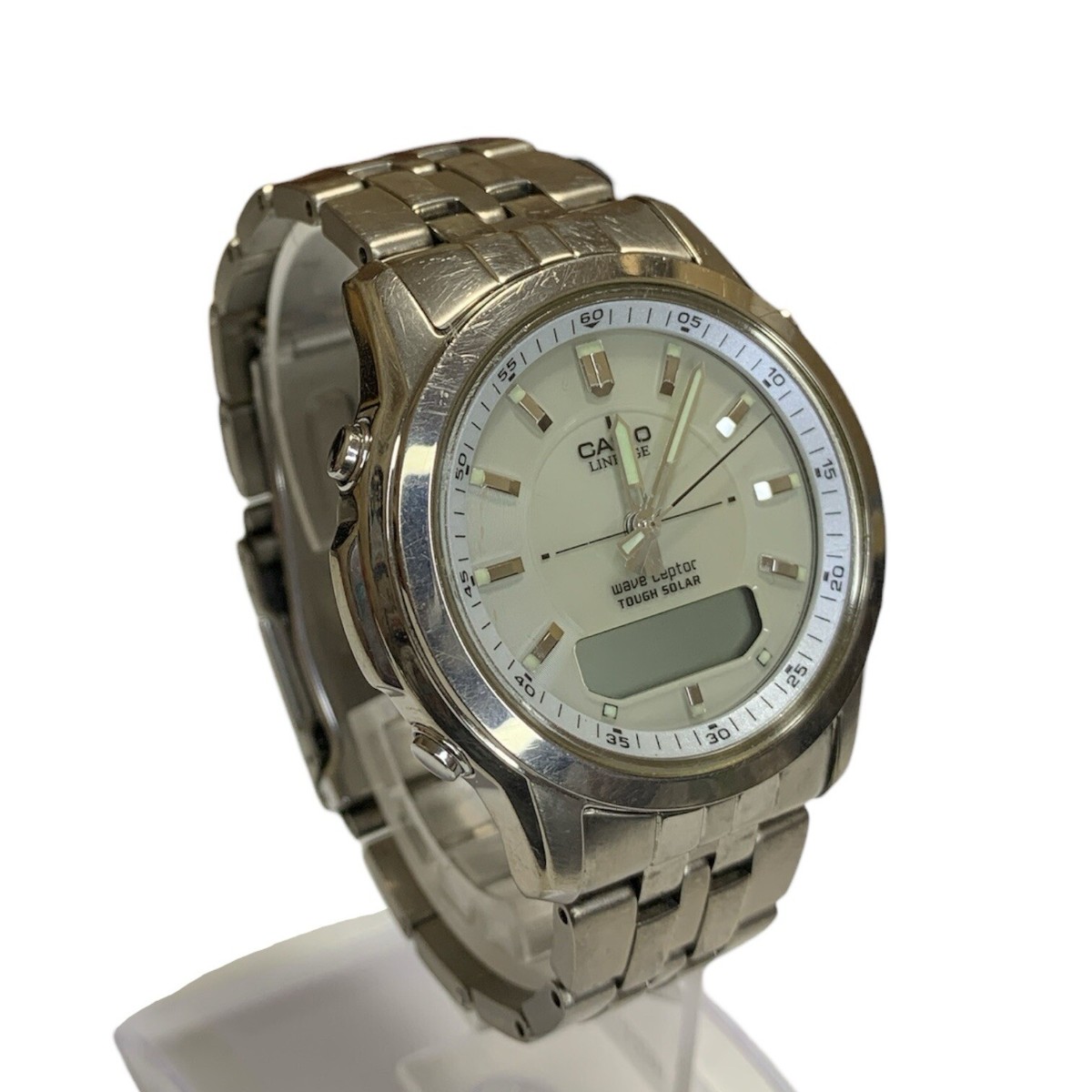 CASIO Lineage wave ceptor LCW-100T Tough Solar Silver Case Men