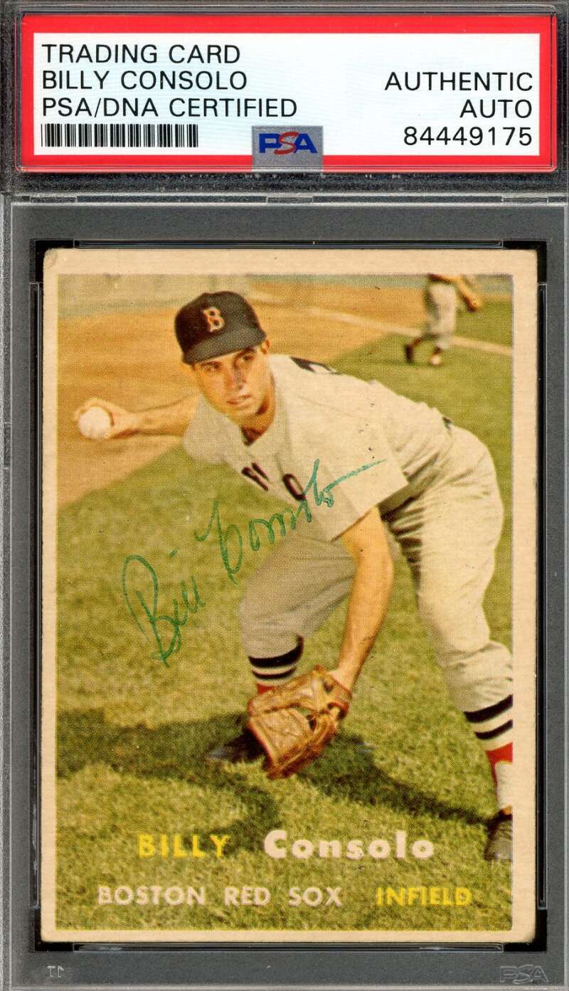 Billy Consolo PSA DNA Signed 1957 Topps Autograph
