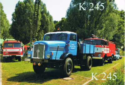 1 Postkarte ROBUR LO 2002 LF 8 / IFA Horch H 6 W 50 LA TLF 16 Oschatz 2016 K245