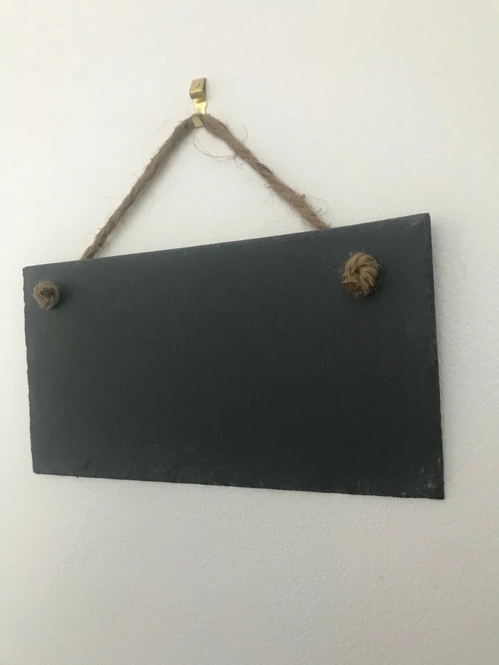 Handmade natural slate chalkboard blackboard wedding sign message board 25x13cm - Image 4 of 4