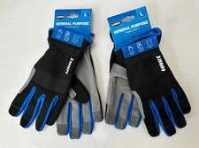 New HART GLOVES 2 PAIR TOUCHSCREEN STRETCH CUFF SIZE LARGE (SH6)