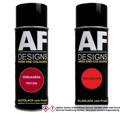 Autolack Spraydose Set  Oldsmobile 79U129L Pulse Red Basislack Klarlack Sprühdos