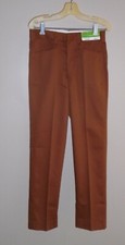 Boy's VTG 1970s Brown Permanent Press Dress Pants Tapered Legs Pockets Sz 10 NWT