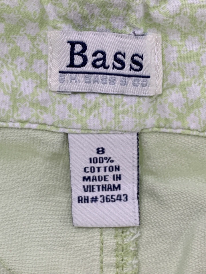 Pantalones Cortos Informales Bass Co. Para Mujer Verde Menta Bolsillos Traseros 100% Algodón Talla 8 Foto 2 de 4