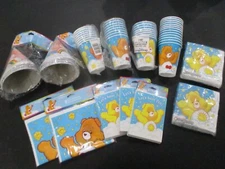 VTG 2002 CARE BEARS PARTY SUPPLY LARGE LOT DESIGNWARE/AMERICAN GREETINGS/CARLTON
