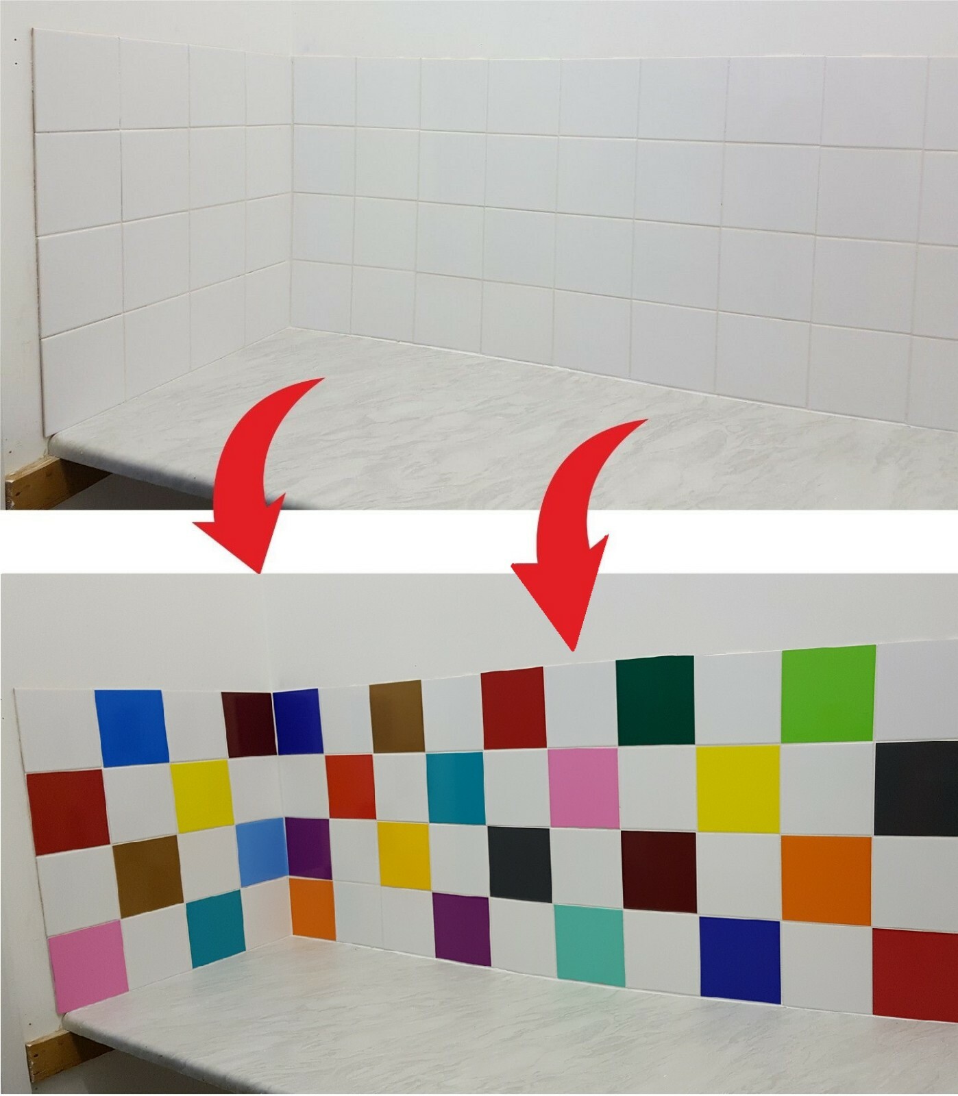 25 or 50 Tile Stickers For 150mm x 150mm / 6" x 6" Inch Kitchen Tile Transfers eBay