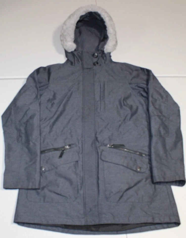 Mujer Columbia Carson Pass Interchange Chaqueta Abrigo Parka Pequeño Gris Omni Heat Foto 2 de 4