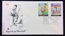 Scott 3408D 3408Q FDC Ty Cobb Honus Wagner Legends of Baseball Series PCS
