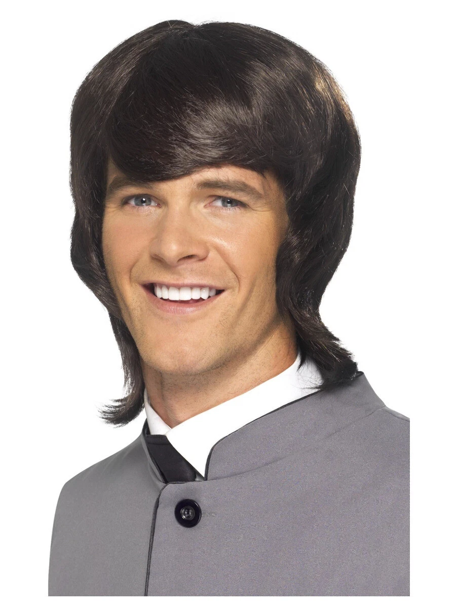 W765 60 s Mop Top 70s Yeah Yeah Shaggy Beatles Bob Costume Groovy Wig Hair