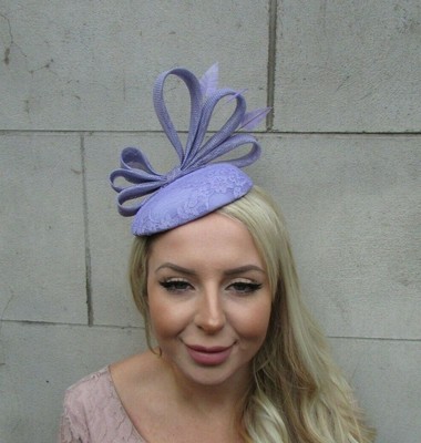 Lavender Light Purple Lace Fascinator 