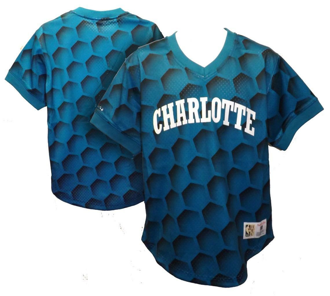 Charlotte Hornets Mens Sizes M-L-XL-2XL Mitchell & Ness V