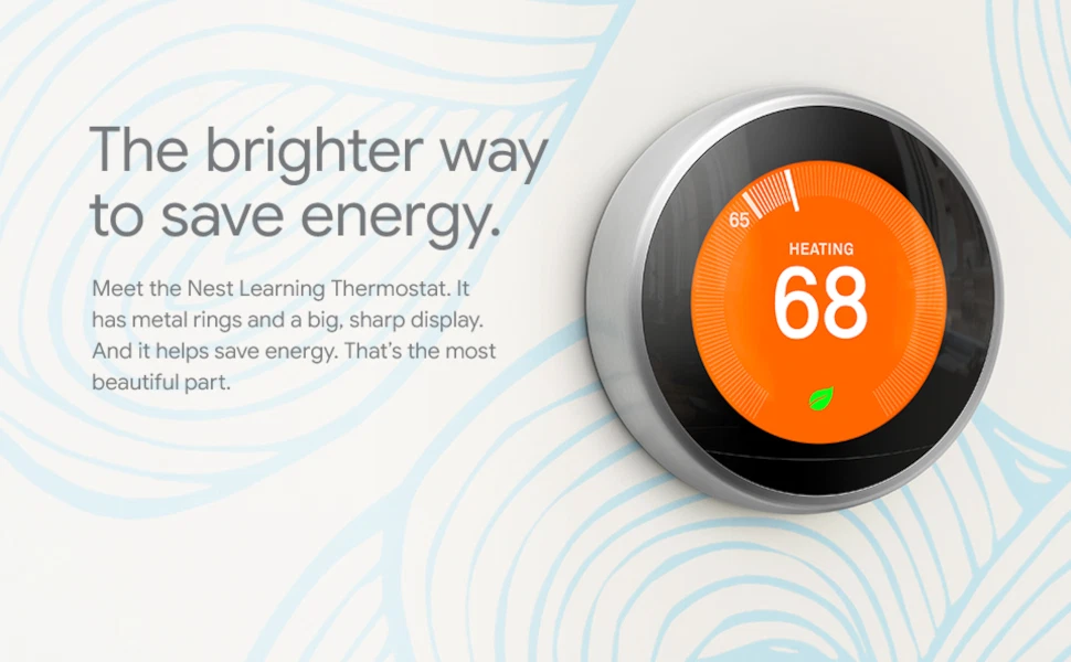 MINT CONDITION A - QUALITY Google / Nest 3rd Gen Thermostat Kit Stainless Steel