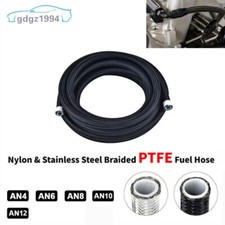 Fuel Hose Oil Gas Line 4AN 6AN 8AN 10AN 12AN Nylon/Stainless Steel PTFE Braided