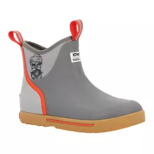 XTRATUF Men's Wheelhouse Rugged Seas 6" Smoked Pearl/Alloy/Grenadine Boot XMW102