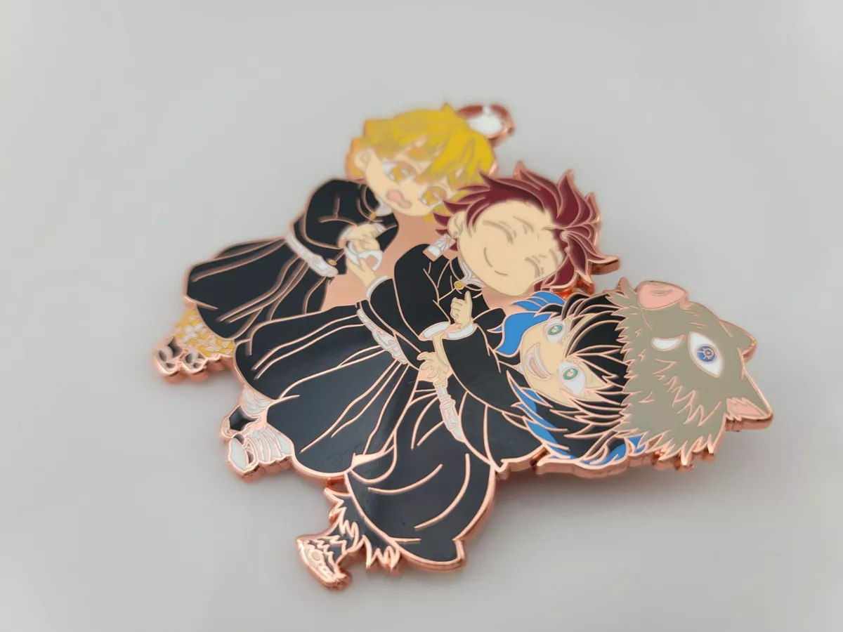 Anime Demon Slayers Pin Esmalte Duro, broche bonito dos desenhos animados,  Kamado Tanjirou, Agatsuma Zenitsu, Acessórios Hashibira Inosuke, Jóias