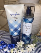 Bath  Body Works Gingham Body Cream  Fragrance Mist Set-NEW 2022