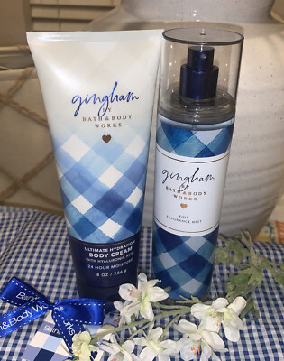 Bath & Body Works Gingham Body Cream + Fragrance Mist Set-NEW 2022