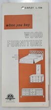 Vintage Four-fold Pamphlet, “When You Buy Wood Furniture”, OSU Extension Service