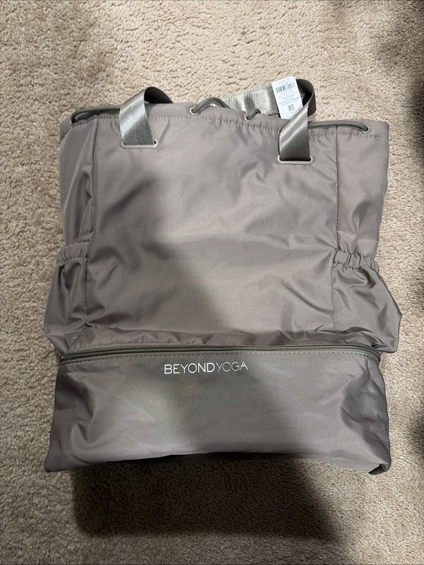 Beyond Yoga Convertible Gym Bag Backpack Tote Birch Color Many Compartments 