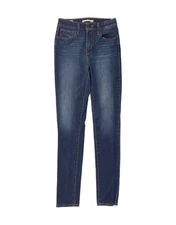 LEVI'S Womens 721 High Rise Skinny Jeans W27 L32 Blue Cotton DB16