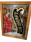 Vintage Miller High Life On Draft Beer Mirror Bar Collectible Framed Sign