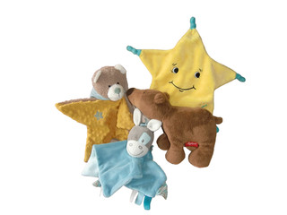 ❤️ SIGIKID Teddy Nattou Esel Sterntaler Bär Pampers Stern Schmusetuch ❤️