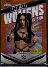 2025 Topps Chrome WWE #WD-JAC Jacy Jayne Women's Division Orange Refractor #/25