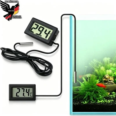 Temperaturmessgerät mit Fühler LCD Display -50°C bis 110°C Aquarium Kühlschrank - Bild 1 von 4