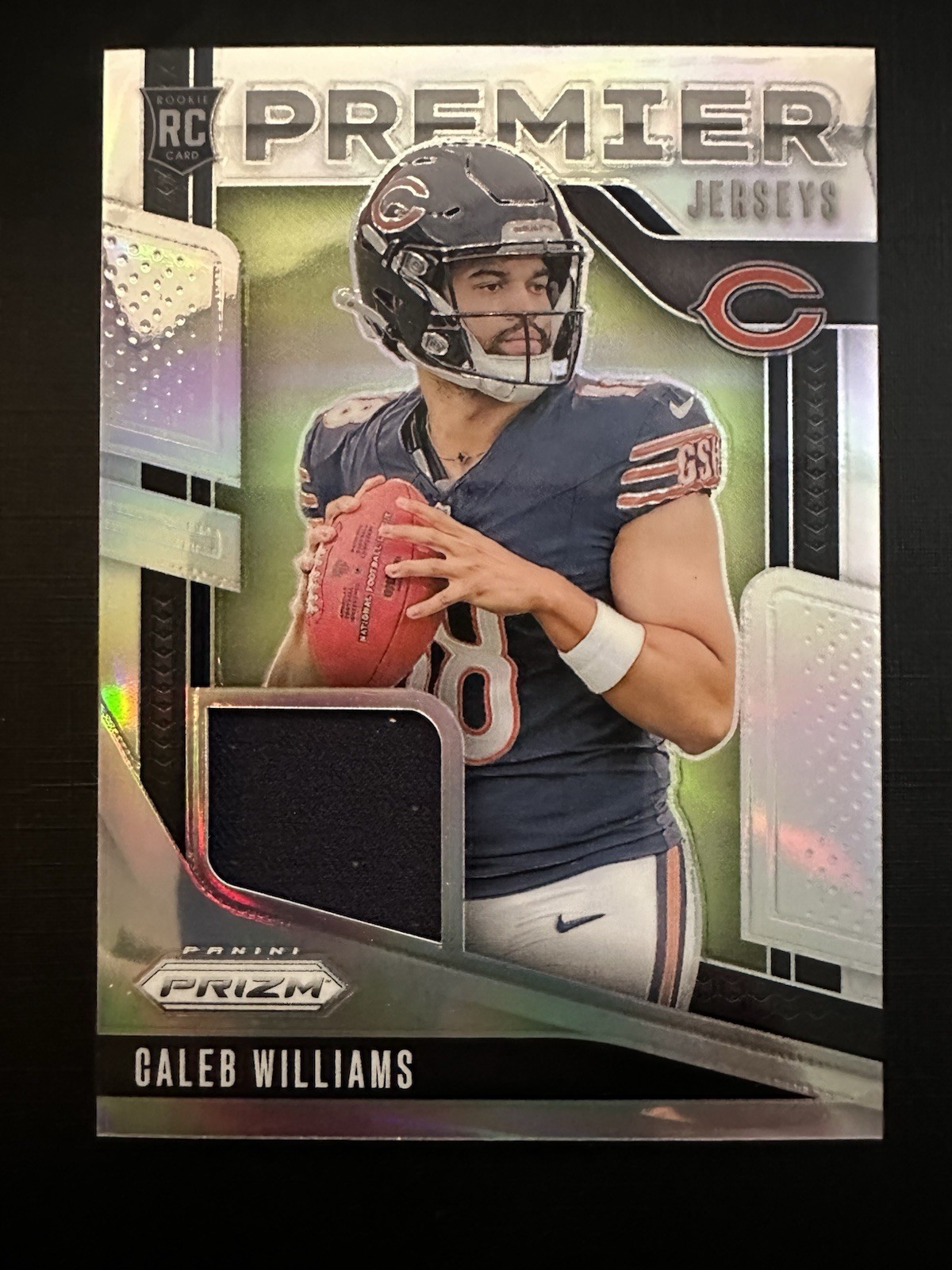 CALEB WILLIAMS 2024 Panini Prizm Silver Premier Jerseys Rookie Patch RC PJ-CWS