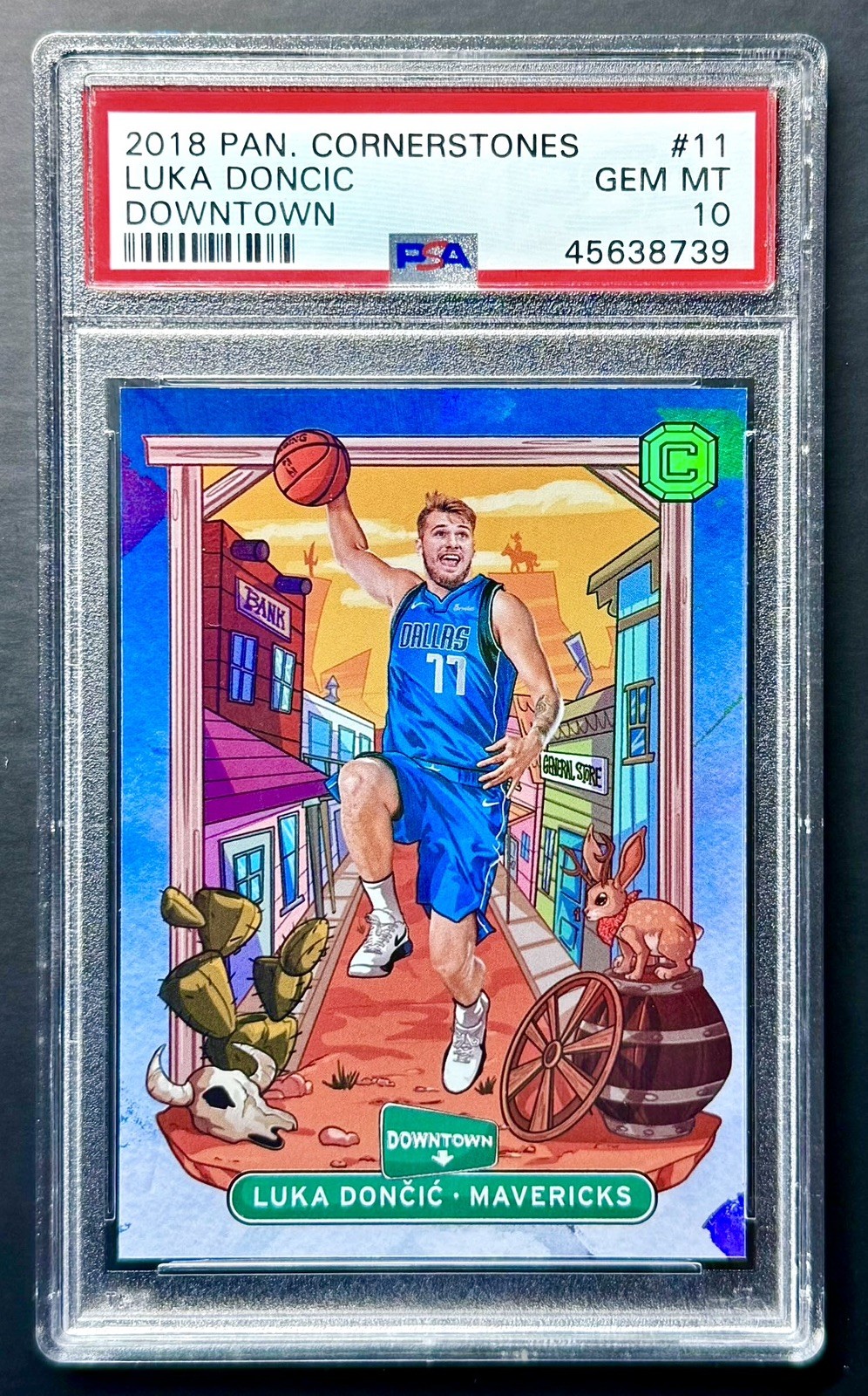 2018-19 Panini Cornerstones LUKA DONCIC #11 Downtown Rookie RC PSA 10 Gem Mint