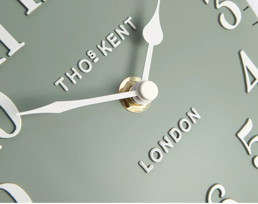 Thomas Kent Arabic Ink Mantel Clock - 6 Inch - Seagrass - Image 4 of 4