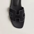 HERMES Oran Sandals in Black Color Womens Size 37 - US 6.5 New — photo 4