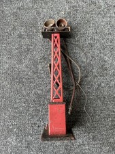 Vintage Prewar Marx O Metal Floodlight Tower Red Model 416 Untested