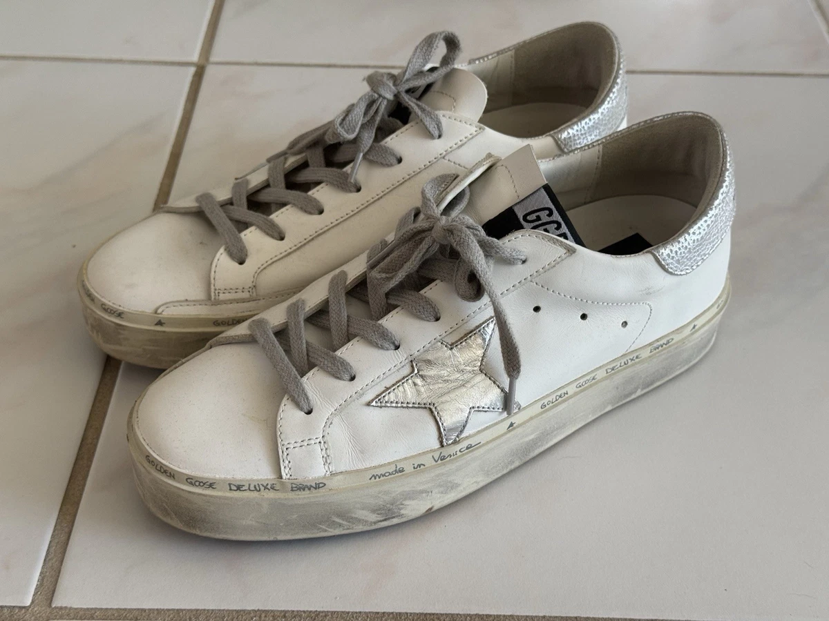 Golden Goose Star High White Gold Silver W for sale | eBay