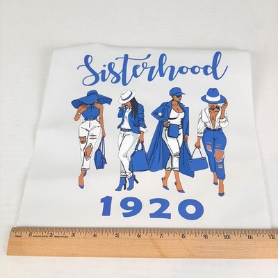 Zeta Phi Beta ΖΦΒ Inspired Canvas Print No Frame Blue White